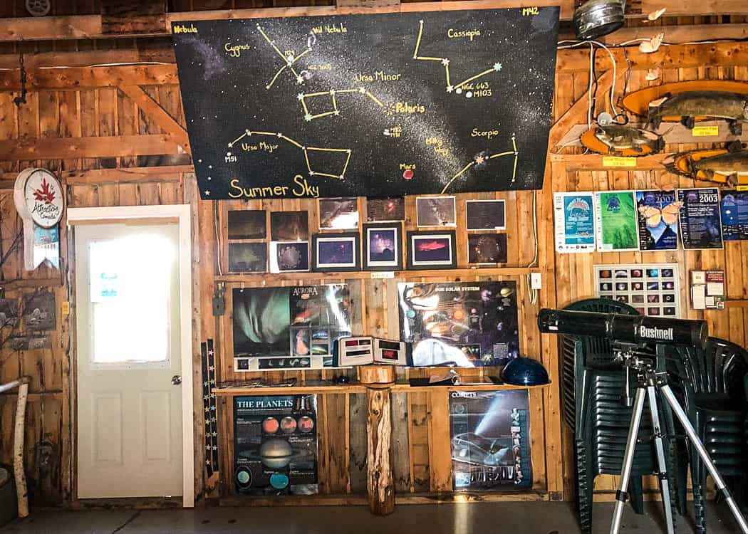Manitoulin Island Camping - Interpretive Centre - astronomy wall